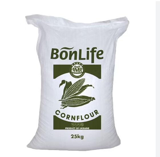 25kg 50kg 100kg White Printed Polypropylene Woven Bag for Sugar, Flour, Wheat, Cornflour, Maize - Wheat Bag and Rice Bags BonLife Premium Cornflour – High-Grade Natural Maize Flour (25kg) (Category Suggestion) - Image 1