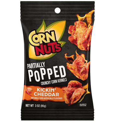 Bag Archives - CornNuts CornNuts Partially Popped Crunchy Corn Kernels – Kickin' Cheddar (3 oz / 85g) - Image 1