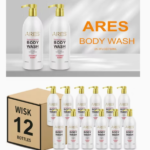 ARES Brightening & Shine Body Wash - Coconut Scent with Silk Protein Extract (750ml / 25.3 fl oz)