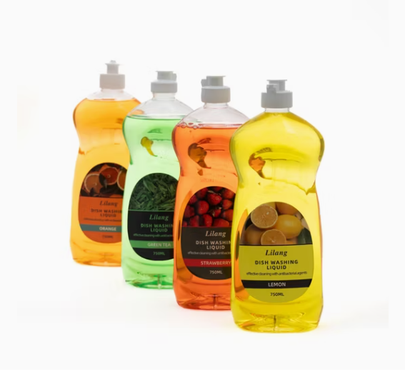 Fresh Citrus Scented Dish Detergent Effectively Removes Grease and Leaves Dishes Odor Free Lilang Dishwashing Liquid Detergent - Tough Grease Remover & Antibacterial Formula in Assorted Scents (750ml) - Image 1