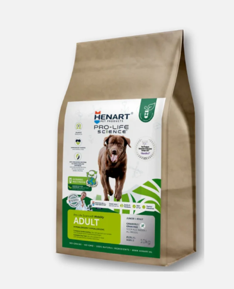 Insect dry food for adult dogs HenArt Pro-Life Science Hypoallergenic Grain-Free Insect Protein Adult Dog Food (10kg) - Image 1