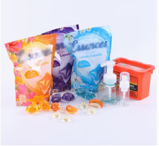 Laundry Pod Laundry Capsule Concentrated Laundry Detergent Baby Laundry Detergent 2in1 3in1 Detergent All Purpose Laundry Detergent Nature Laundry Detergent Essences Concentrated Multi-Chamber Laundry Detergent Capsules - Assorted Floral Scents & Fabric Softener (22 Pods) - Image 1