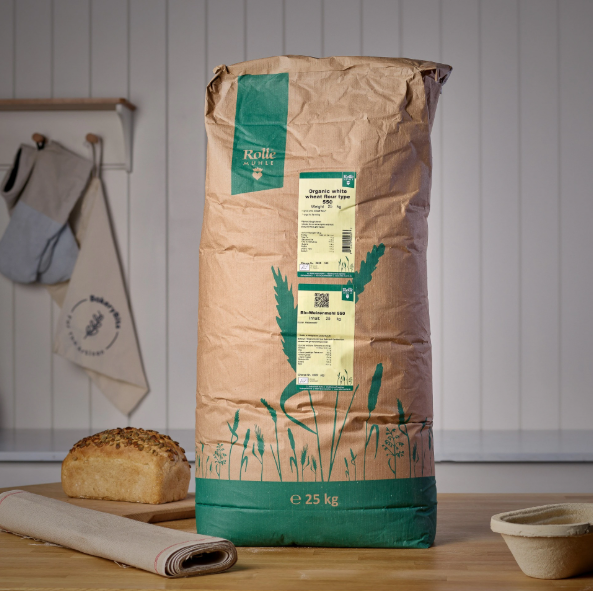 Organic Wheat Flour 25kg – Rolle Mühle Rolle Mühle Organic White Wheat Flour Type 550 Bulk Bag (25kg) - Image 1