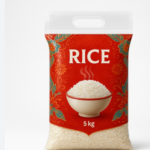 Custom Printed Zipper Rice Packaging Bag with Handle (5kg)