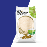 Premium Plastic Rice Packaging Pouch Mockup with Window Feature